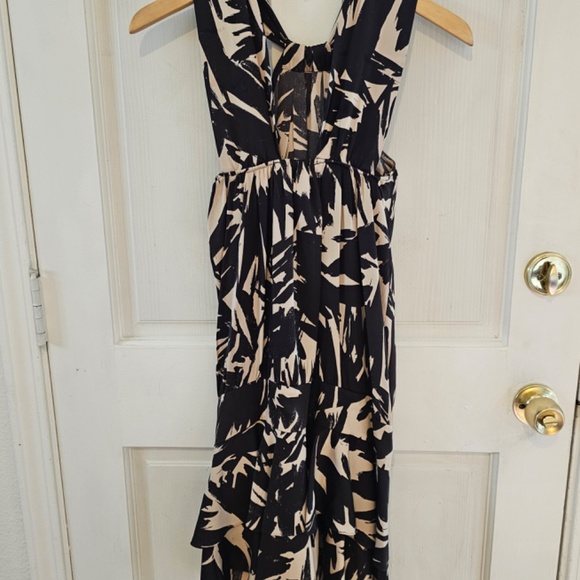 DVF silk sleeveless ruffle hem halter dress size 0 - Picture 4 of 10